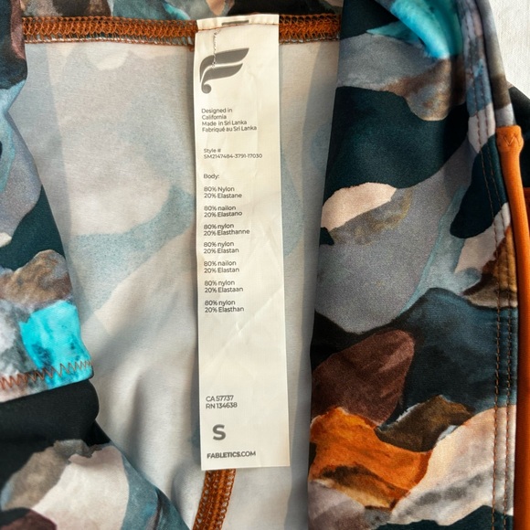 Fabletics Midi Zip Swim Top & High Waisted Swim Short size S NWOT - Picture 4 of 13